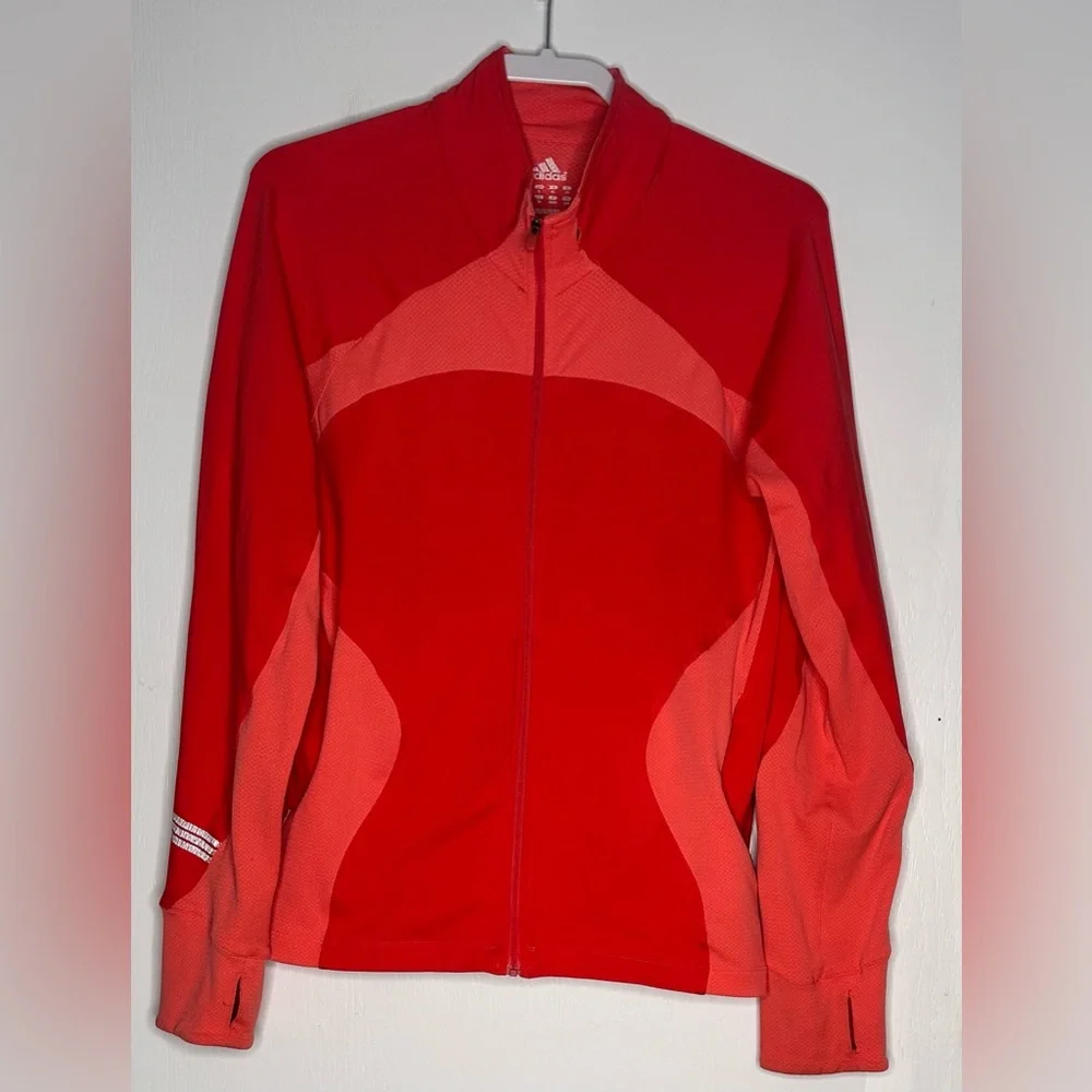 adidas Red Women's Full-Zip Athletic Jacket